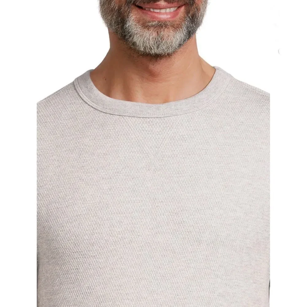 Mens Hanes Originals Raschel Reversible Knit Thermal Top & Bottom Size M